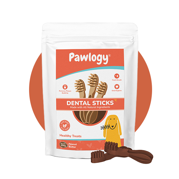 DENTAL CHEW STICKS Brown Peanut Butter