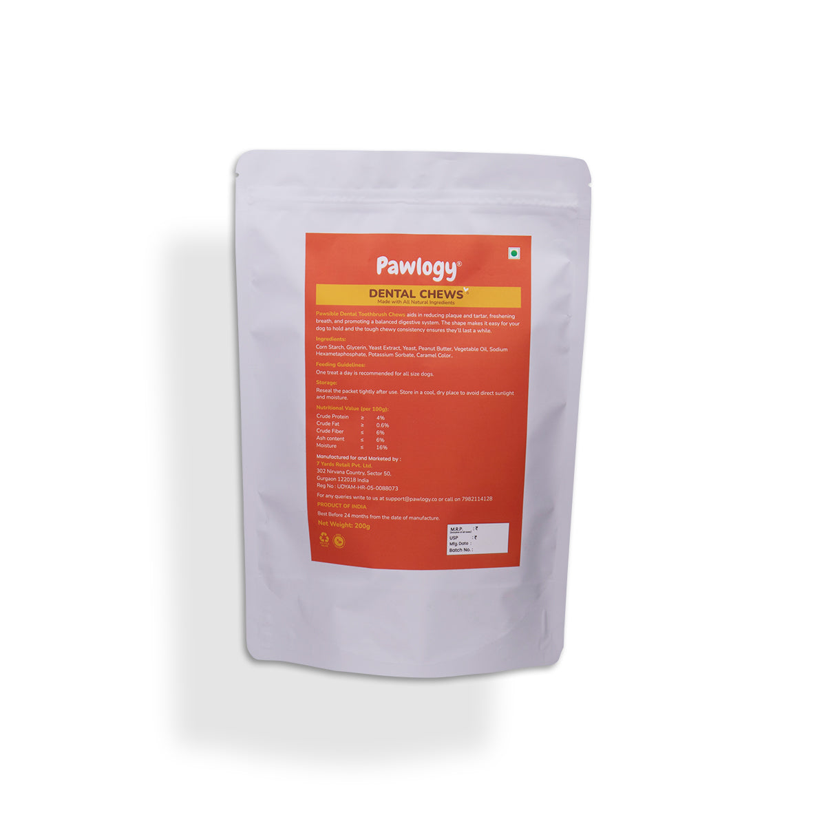 DENTAL CHEW STICKS Brown Peanut Butter