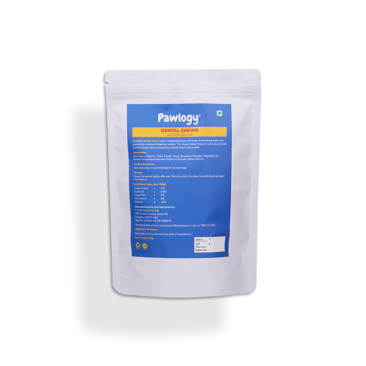 DENTAL CHEW STICKS STRABERRY