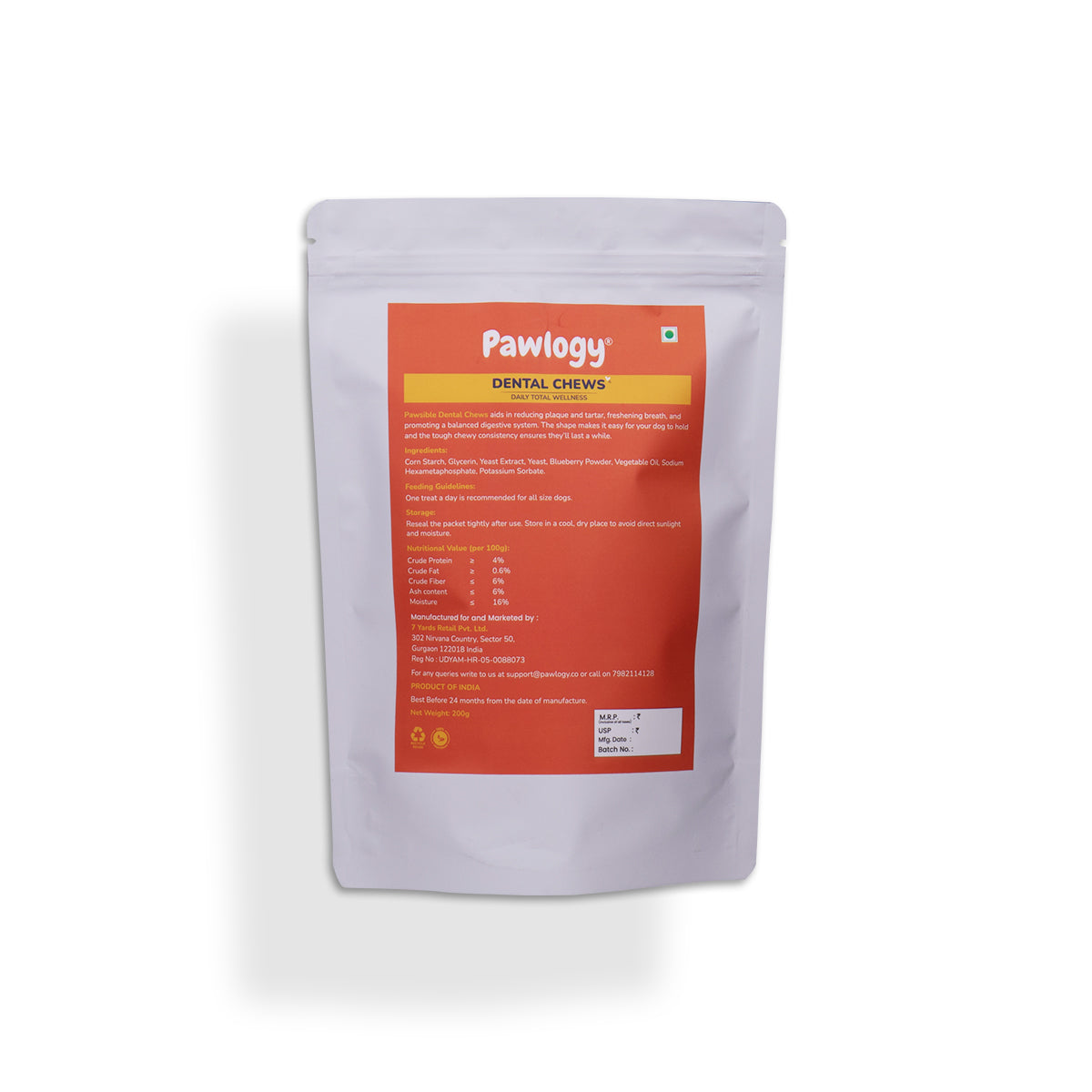 DENTAL CHEW STICKS BLUEBERRY