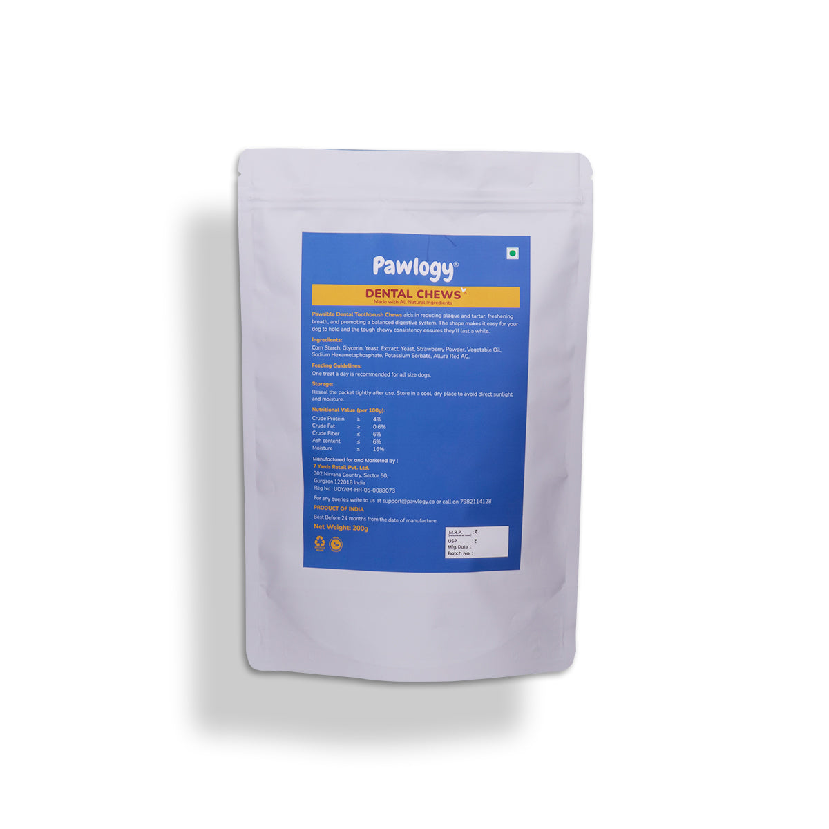 DENTAL CHEW STICKS Red Strawberry